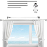 Extendable Shower Curtain Rod Adjustable Tension Pole for Kitchen Cupboard Bathroom Window