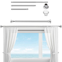 Extendable Shower Curtain Rod Adjustable Tension Pole for Kitchen Cupboard Bathroom Window