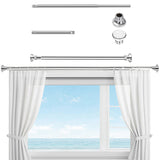 Extendable Shower Curtain Rod Adjustable Tension Pole for Kitchen Cupboard Bathroom Window