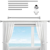 Extendable Shower Curtain Rod Adjustable Tension Pole for Kitchen Cupboard Bathroom Window