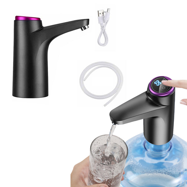 Electric Water Dispenser Pump Automatic Water Bottle Pump for Universal Bottle Black