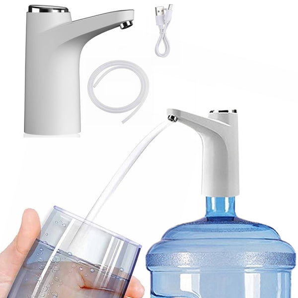 Electric Water Dispenser Pump Automatic Water Bottle Pump for Universal Bottle White