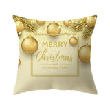 Set of 4Pcs Christmas Print Pillowcase Pillow Cover Sofa Cushion Cover Xmas Decor Style 1