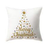 Set of 4Pcs Christmas Print Pillowcase Pillow Cover Sofa Cushion Cover Xmas Decor Style 2