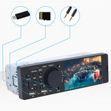 Car Stereo 4.1in Touchscreen Dual USB AUX in Bluetooth Reversing Image Handsfree Call MP5 Player