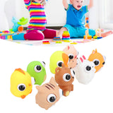 8Pcs Cartoon Squeeze Toy Eyes Raised Animal Soft Sensory Toys