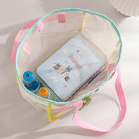 Mesh Beach Tote Bag Pool Bag Kids Shell Collecting Toy Bag