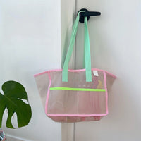 Mesh Beach Tote Bag Pool Bag Kids Shell Collecting Toy Bag