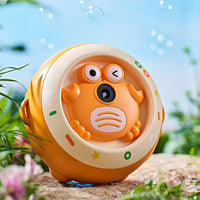 Electric Bubble Blower Machine Portable Crab Bubble Maker Toy Orange