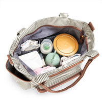 6Pcs Set Mom Bags Multifunctional Diaper Changing Bag Tote Set