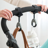 2Pcs Baby Stroller Hooks Clips Carry Extra Bags Stroller Bag Hanging Holders