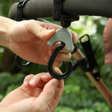 2Pcs Baby Stroller Hooks Clips Carry Extra Bags Stroller Bag Hanging Holders