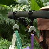 2Pcs Baby Stroller Hooks Clips Carry Extra Bags Stroller Bag Hanging Holders