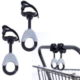 2Pcs Baby Stroller Hooks Clips Carry Extra Bags Stroller Bag Hanging Holders