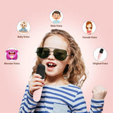 Portable Bluetooth Karaoke Machine with 1 Microphones Colorful LED Dynamic Light Bluetooth Speaker Pink