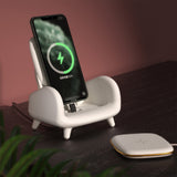 2-in1 15W Max Quick Charging Docking Multifunctional Wireless Charger Phone Holder