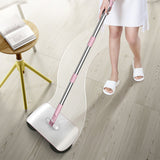 Household Hand Push Sweeper Sweeping Mop Broom Dustpan Floor Cleaning Tool Pink