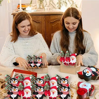 100Pcs Christmas Lollipop Holders Cartoon Lollipop Candy Paper Card for Kids Gift Package Decor Style 3