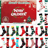 24-Day Funny Christmas Socks Advent Calendar – 12 Pairs Unisex Holiday Socks Mid-Calf Socks