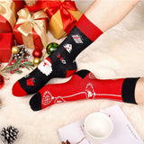 24-Day Funny Christmas Socks Advent Calendar – 12 Pairs Unisex Holiday Socks Mid-Calf Socks