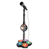 Karaoke Machine with 1 Mic – Height-Adjustable Singing Playset Black