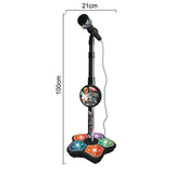 Karaoke Machine with 1 Mic – Height-Adjustable Singing Playset Black