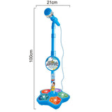 Karaoke Machine with 1 Mic – Height-Adjustable Singing Playset Blue