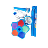 Karaoke Machine with 1 Mic – Height-Adjustable Singing Playset Blue