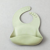 10-Piece Silicone Baby Feeding Set – Suction Plate Bowl Bib Cup and Utensils Army Green