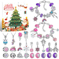 Jewellery Advent Calendar for Girls – DIY Bracelet Christmas Gift Set Style 1