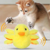 Electric Interactive Cat Toy – Flapping Plush Duck USB Rechargeable