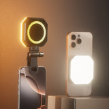 Portable RGB Selfie Light Clip-On 5 Color Modes & Brightness for Live Streaming