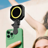 Portable RGB Selfie Light Clip-On 5 Color Modes & Brightness for Live Streaming