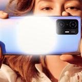 Portable RGB Selfie Light Clip-On 5 Color Modes & Brightness for Live Streaming