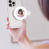 Makeup Selfie Light with Mirror 3 Light Modes & 180 Degrees Rotating Clip White