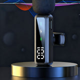 2-Pack Wireless Clip-On Mic with Digital Display Compatible with Lightning Devices