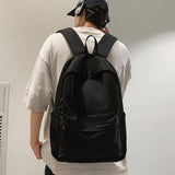 Large Capacity Men's Travel Backpack for School Work and Daily Use Black