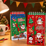 4PCS Christmas Spiral Vocabulary Pocket Notebooks 80 Sheets