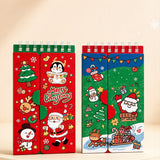 2PCS Christmas Spiral Vocabulary Pocket Notebooks 80 Sheets