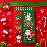 4PCS Christmas Spiral Vocabulary Pocket Notebooks 80 Sheets