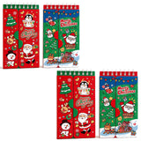 4PCS Christmas Spiral Vocabulary Pocket Notebooks 80 Sheets