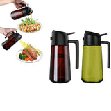 2Pcs 470ml Oil Sprayer and Dispenser Bottles Glass Olive Oil Spray Bottle for Cooking Kitchen