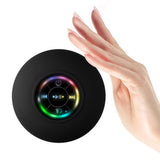 Water Resistant Bluetooth Shower Speaker Wireless Speaker with Suction Cup Black