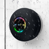 Water Resistant Bluetooth Shower Speaker Wireless Speaker with Suction Cup Black