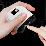 3-Speed Adjustable Electric Nail Clipper with LED Light Digital Display Nail Trimmer with Debris Storage White
