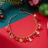 Christmas Necklace with Jingle Bell Pendant Festive Holiday Jewelry Style 1