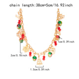 Christmas Necklace with Jingle Bell Pendant Festive Holiday Jewelry Style 1