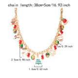 Christmas Necklace with Jingle Bell Pendant Festive Holiday Jewelry Style 2