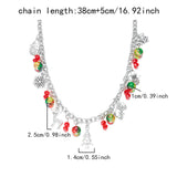 Christmas Necklace with Jingle Bell Pendant Festive Holiday Jewelry Style 3