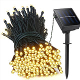 Solar-Powered LED String Fairy Lights for Outdoor Garden Decoration Warm White